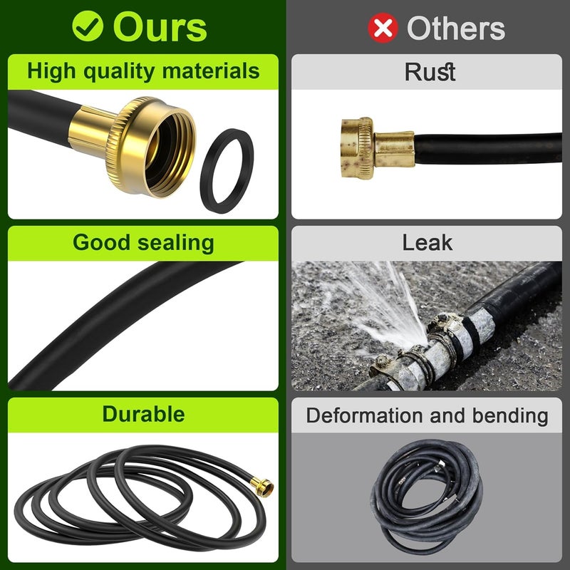 Ebusin 12FT Dehumidifier Drain Hose with 3/4 Inch FHT Connector, Featuring Rust-Resistant Brass Fittings for Leak-Proof Connection, Perfectly Compatible with Most Dehumidifier Brands(7 Length Options) - Image 4
